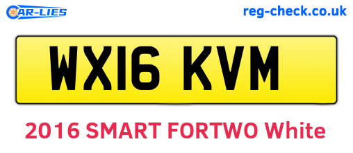 WX16KVM are the vehicle registration plates.