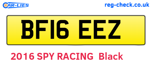 BF16EEZ are the vehicle registration plates.