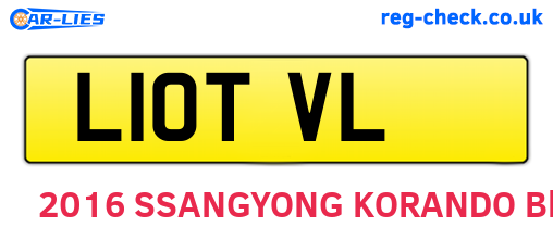 L10TVL are the vehicle registration plates.