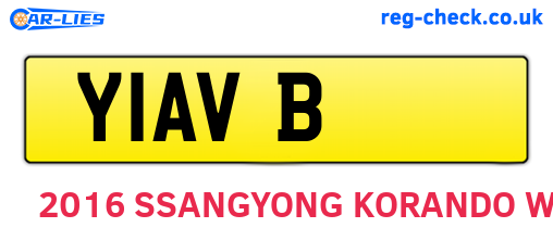 Y1AVB are the vehicle registration plates.