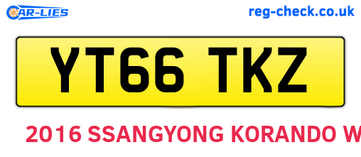 YT66TKZ are the vehicle registration plates.