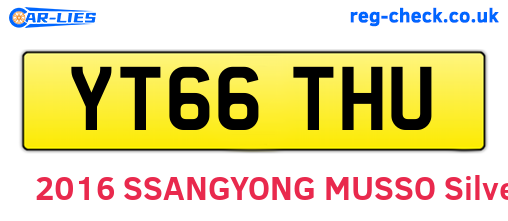 YT66THU are the vehicle registration plates.