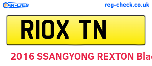 R10XTN are the vehicle registration plates.