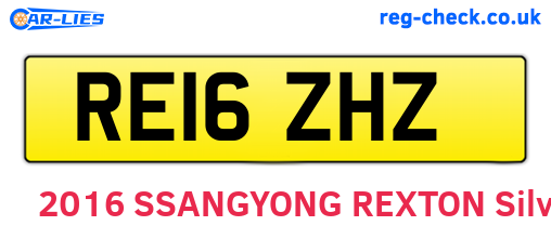 RE16ZHZ are the vehicle registration plates.