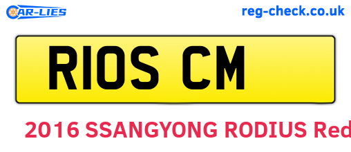 R10SCM are the vehicle registration plates.