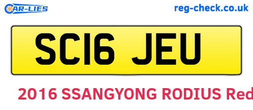 SC16JEU are the vehicle registration plates.