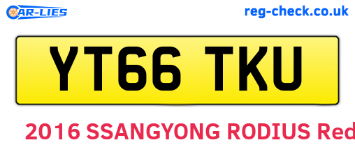 YT66TKU are the vehicle registration plates.