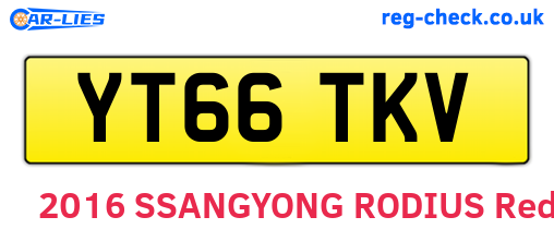 YT66TKV are the vehicle registration plates.
