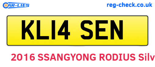 KL14SEN are the vehicle registration plates.