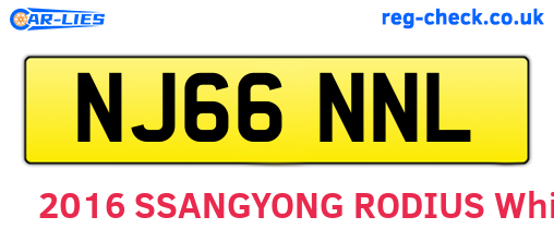 NJ66NNL are the vehicle registration plates.
