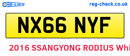 NX66NYF are the vehicle registration plates.
