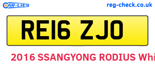 RE16ZJO are the vehicle registration plates.