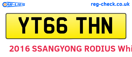 YT66THN are the vehicle registration plates.