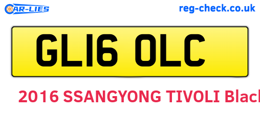GL16OLC are the vehicle registration plates.