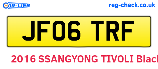 JF06TRF are the vehicle registration plates.