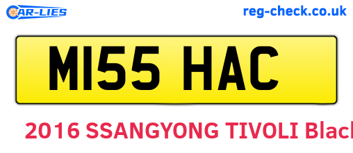 M155HAC are the vehicle registration plates.