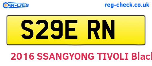 S29ERN are the vehicle registration plates.
