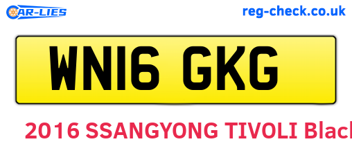 WN16GKG are the vehicle registration plates.