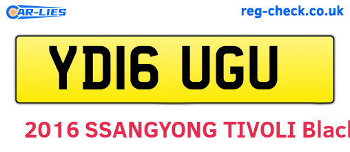 YD16UGU are the vehicle registration plates.
