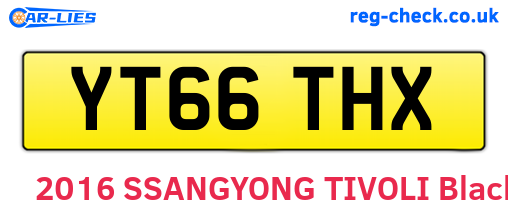 YT66THX are the vehicle registration plates.