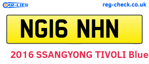 NG16NHN are the vehicle registration plates.
