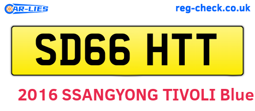 SD66HTT are the vehicle registration plates.