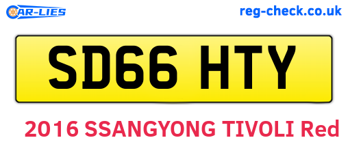 SD66HTY are the vehicle registration plates.