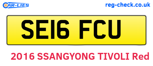 SE16FCU are the vehicle registration plates.