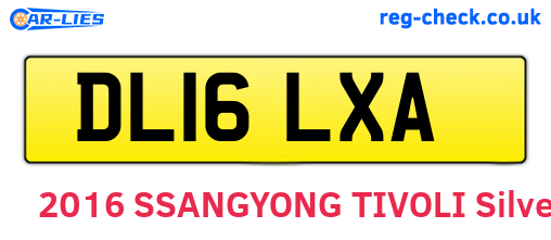 DL16LXA are the vehicle registration plates.