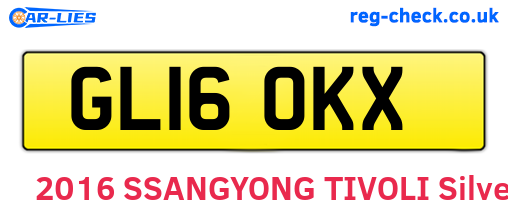 GL16OKX are the vehicle registration plates.