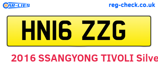 HN16ZZG are the vehicle registration plates.