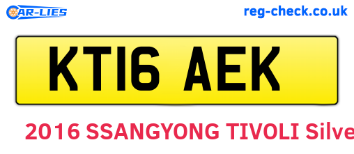 KT16AEK are the vehicle registration plates.