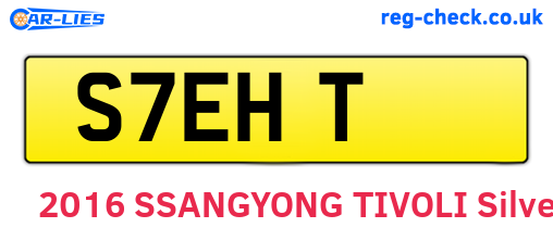 S7EHT are the vehicle registration plates.