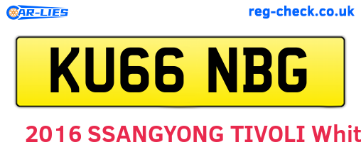 KU66NBG are the vehicle registration plates.