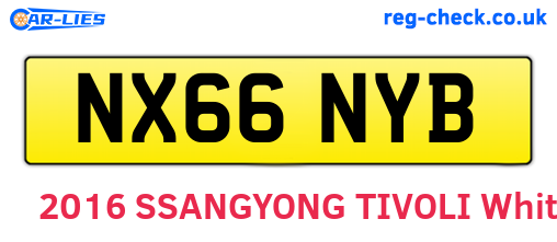 NX66NYB are the vehicle registration plates.