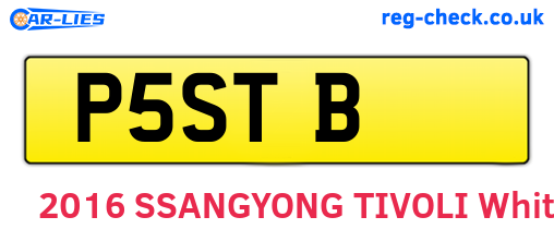 P5STB are the vehicle registration plates.