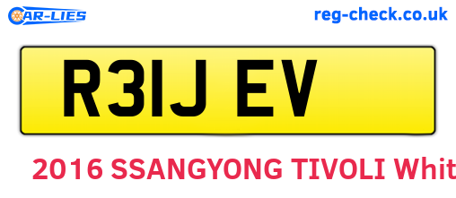 R31JEV are the vehicle registration plates.