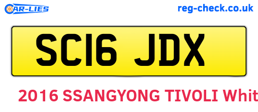 SC16JDX are the vehicle registration plates.