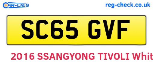 SC65GVF are the vehicle registration plates.