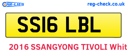 SS16LBL are the vehicle registration plates.