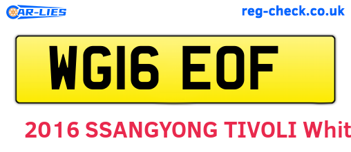 WG16EOF are the vehicle registration plates.