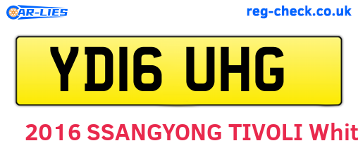 YD16UHG are the vehicle registration plates.