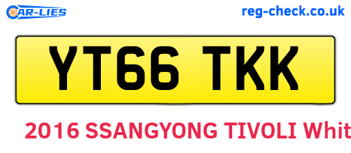 YT66TKK are the vehicle registration plates.