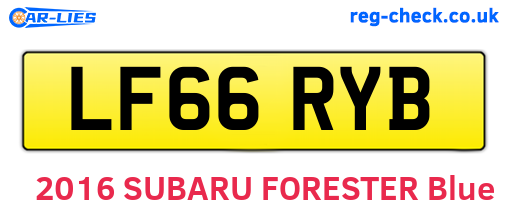 LF66RYB are the vehicle registration plates.