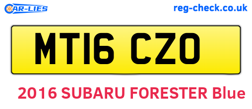 MT16CZO are the vehicle registration plates.