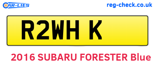 R2WHK are the vehicle registration plates.