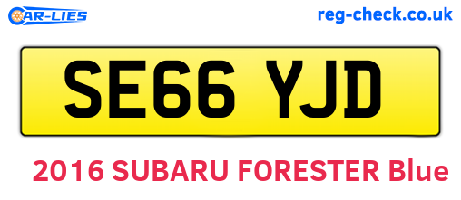 SE66YJD are the vehicle registration plates.