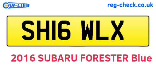 SH16WLX are the vehicle registration plates.