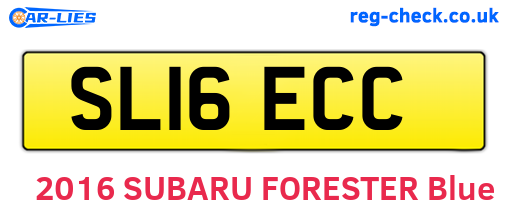 SL16ECC are the vehicle registration plates.