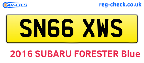 SN66XWS are the vehicle registration plates.